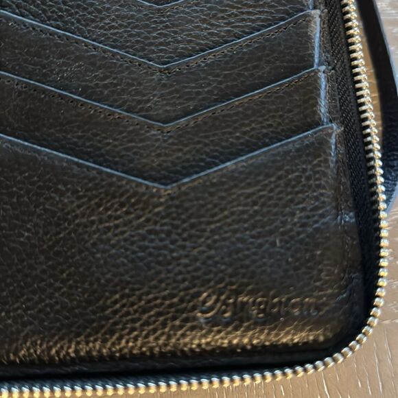 Brighton TUNISA Large Wallet Black Pebbled Leather Crossbody Bag Shoulder Bag - Picture 5 of 12